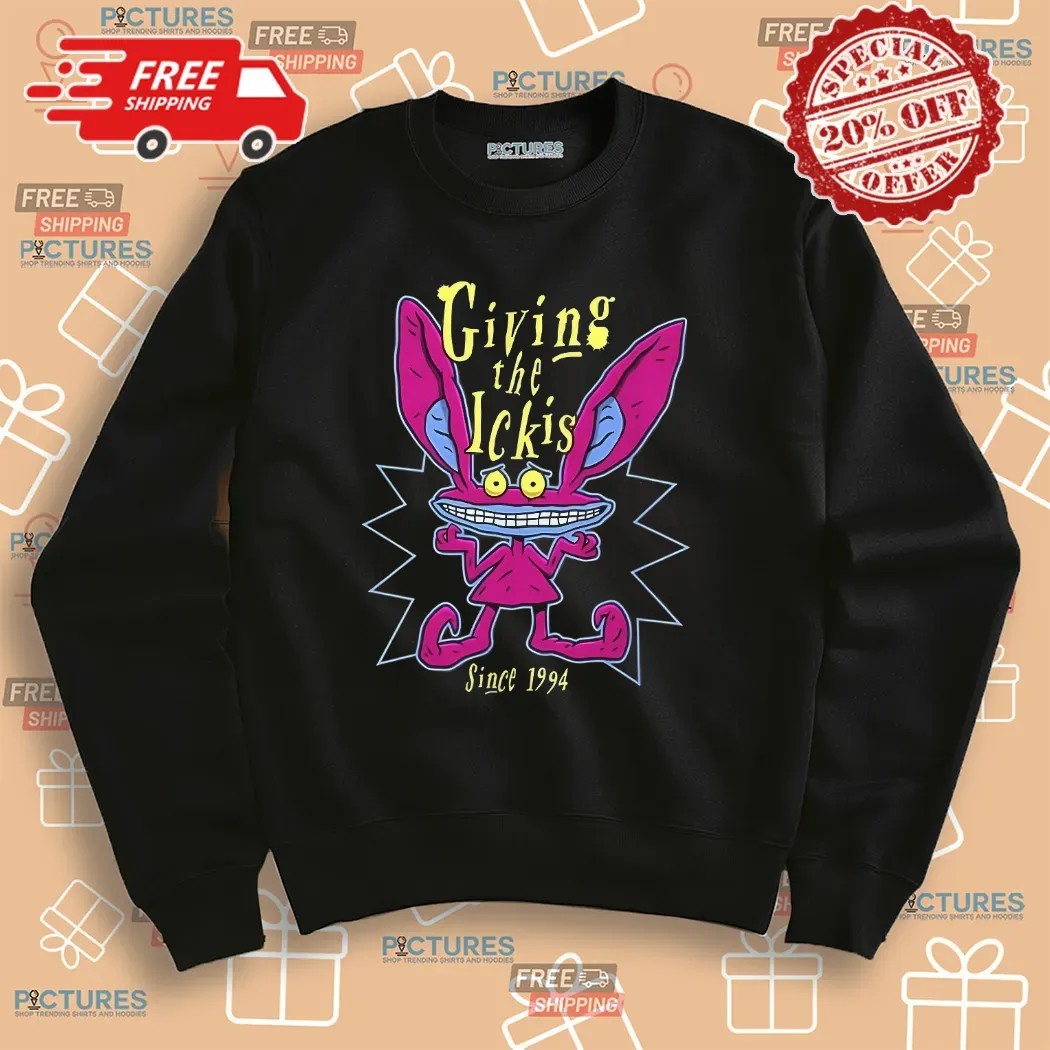 Ickis Aaahh Real Monsters Giving The Ickis Since 1994 Cartoon Shirt