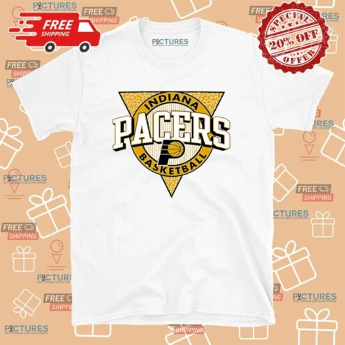 Indiana Pacers Basketball Yellow Triangle Logo T Shirt
