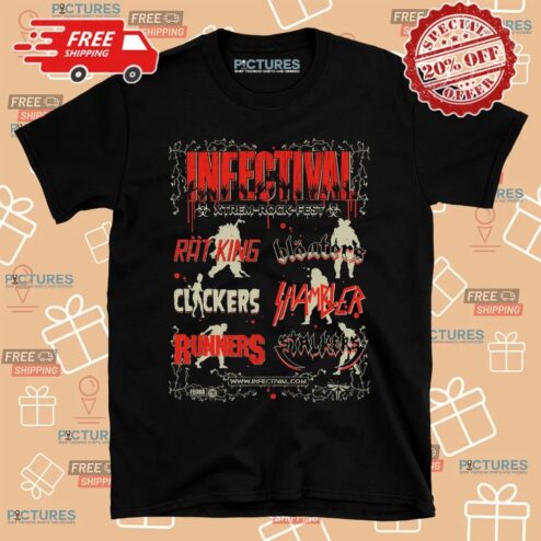 Infectival Xtrem-rock-fest Rat King Clickers Runners Shirt