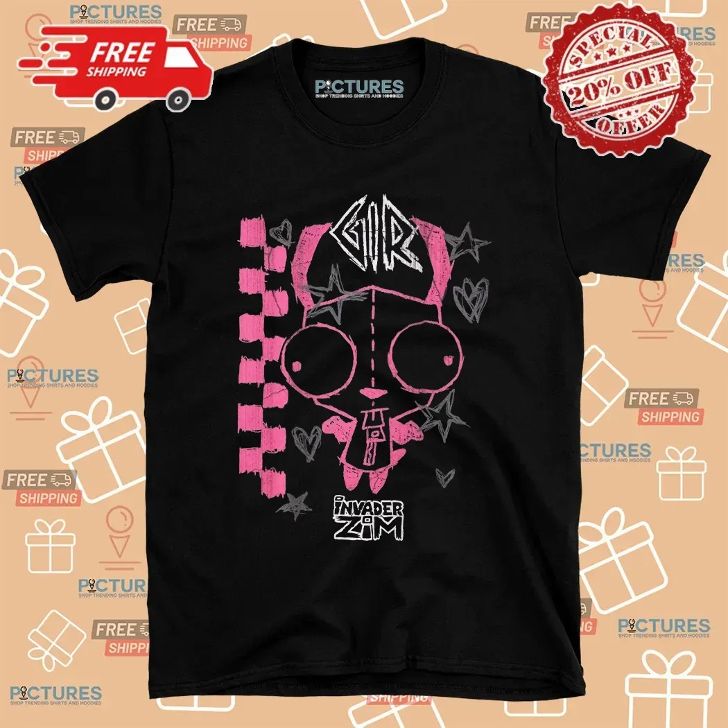 Invader Zim GIR Chalk Art T Shirt