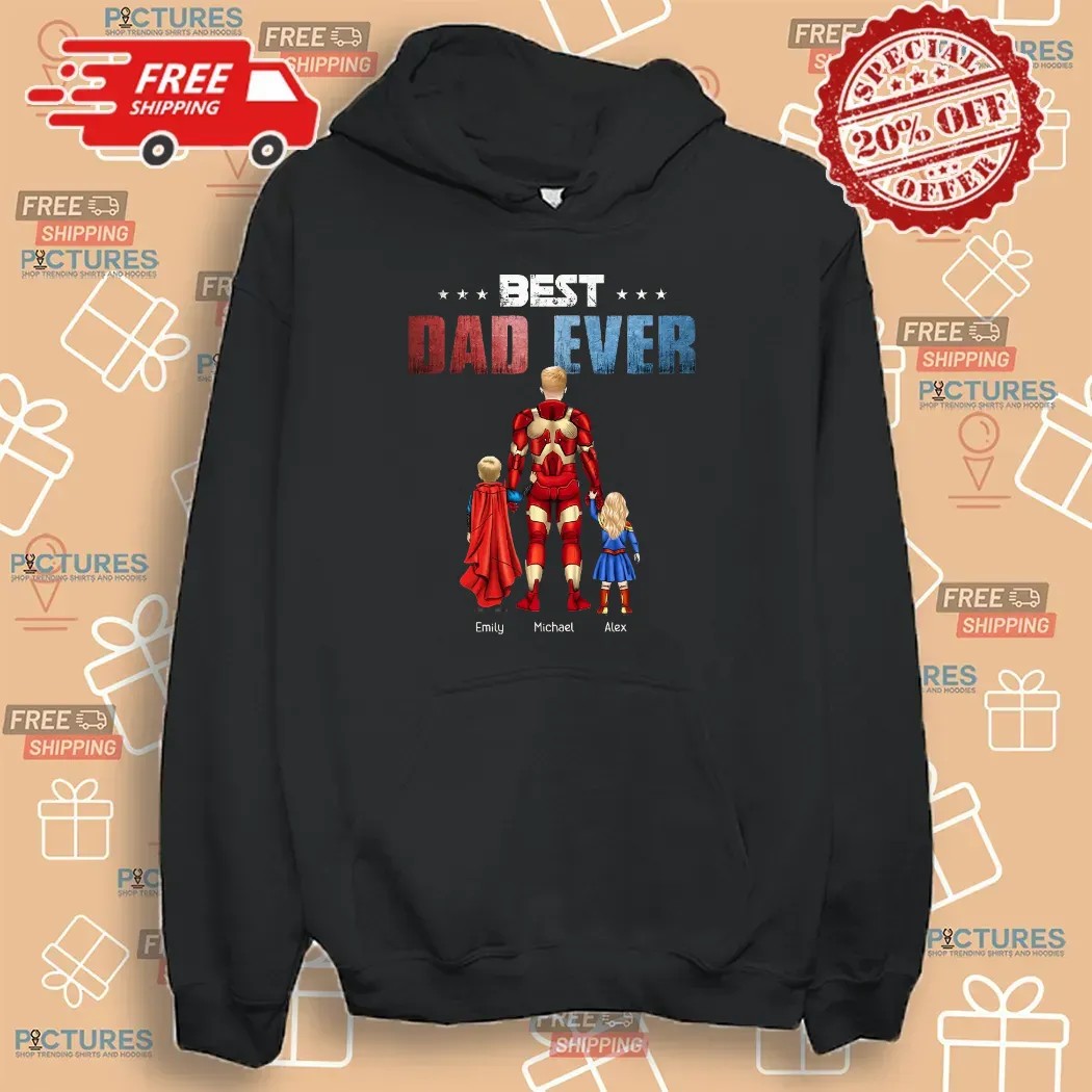 Ironman Marvel Best Dad Ever Custom Superhero Dad and Kids Father's Day T Shirt Ironman Marvel Best Dad Ever Custom Superhero Dad and Kids Father's Day T Shirt