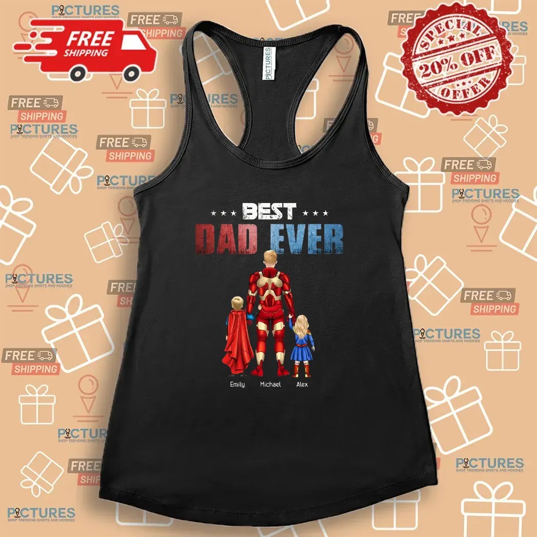 Ironman Marvel Best Dad Ever Custom Superhero Dad and Kids Father's Day T Shirt Ironman Marvel Best Dad Ever Custom Superhero Dad and Kids Father's Day T Shirt