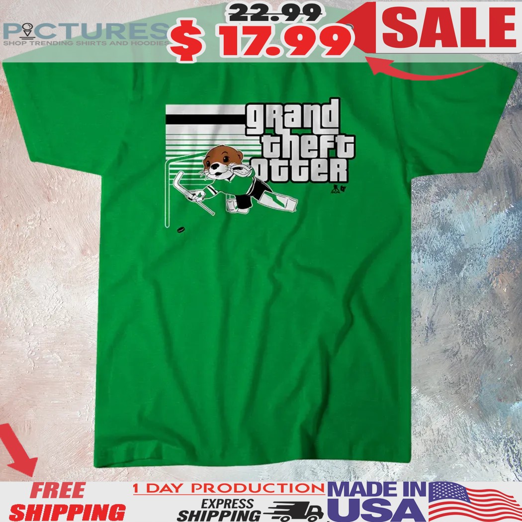 Jake Oettinger Dallas Stars Hockey Grand Theft Otter T Shirt