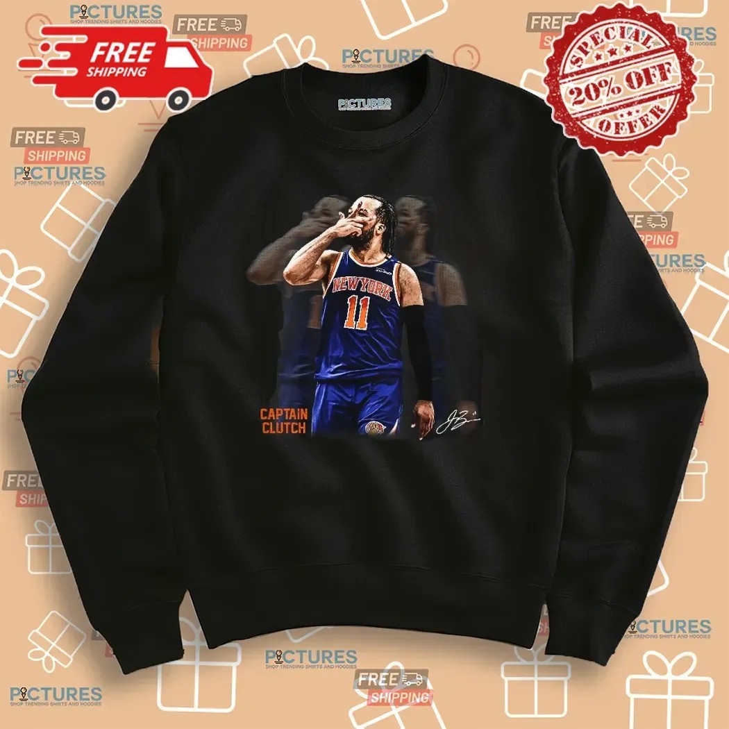 Jalen Brunson Captain Clutch Basketball Signature Athlete Tribute Design T Shirt
