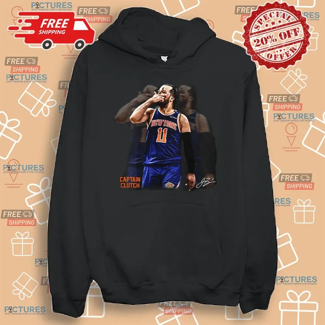Jalen Brunson Captain Clutch Basketball Signature Athlete Tribute Design T Shirt