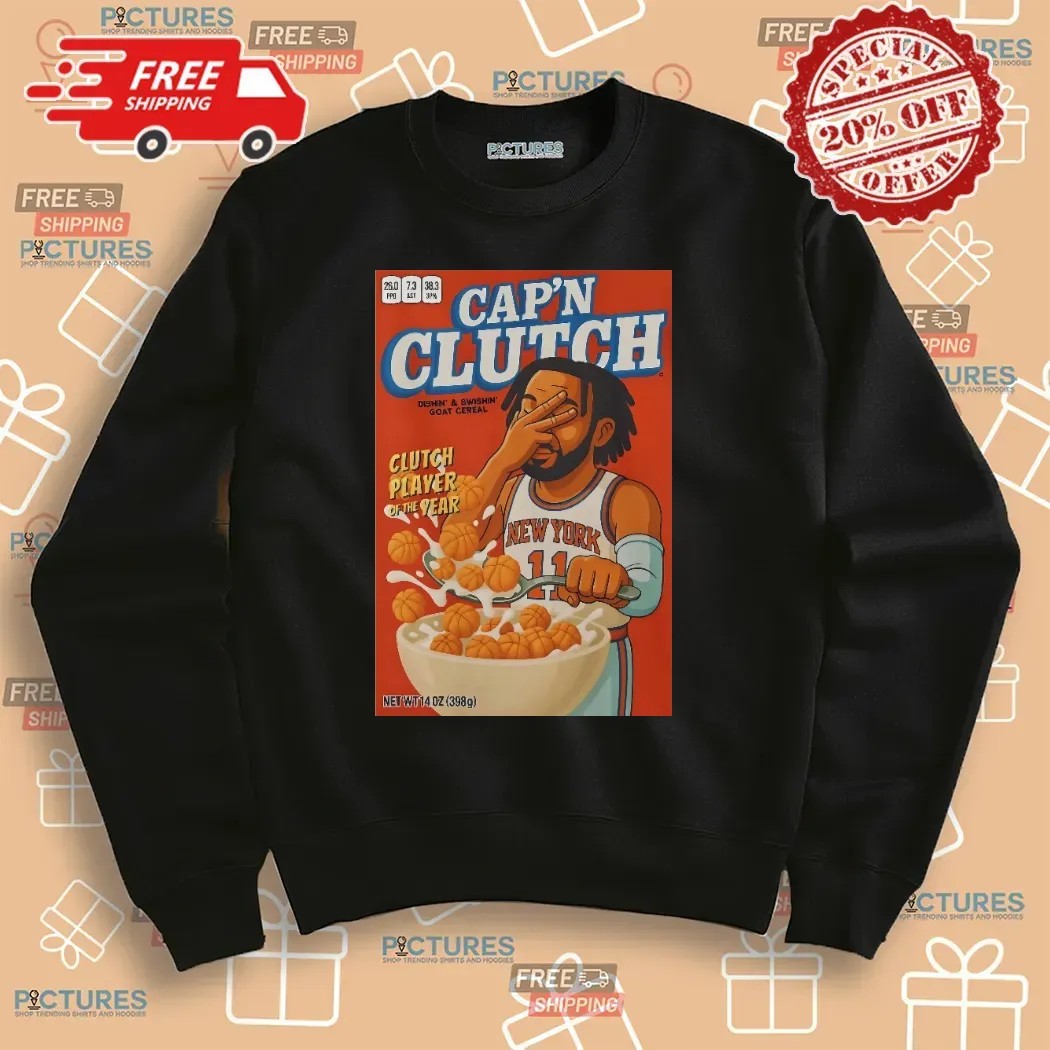 Jalen Brunson Knicks Captain Cap'n Clutch Player Of The Year T Shirt