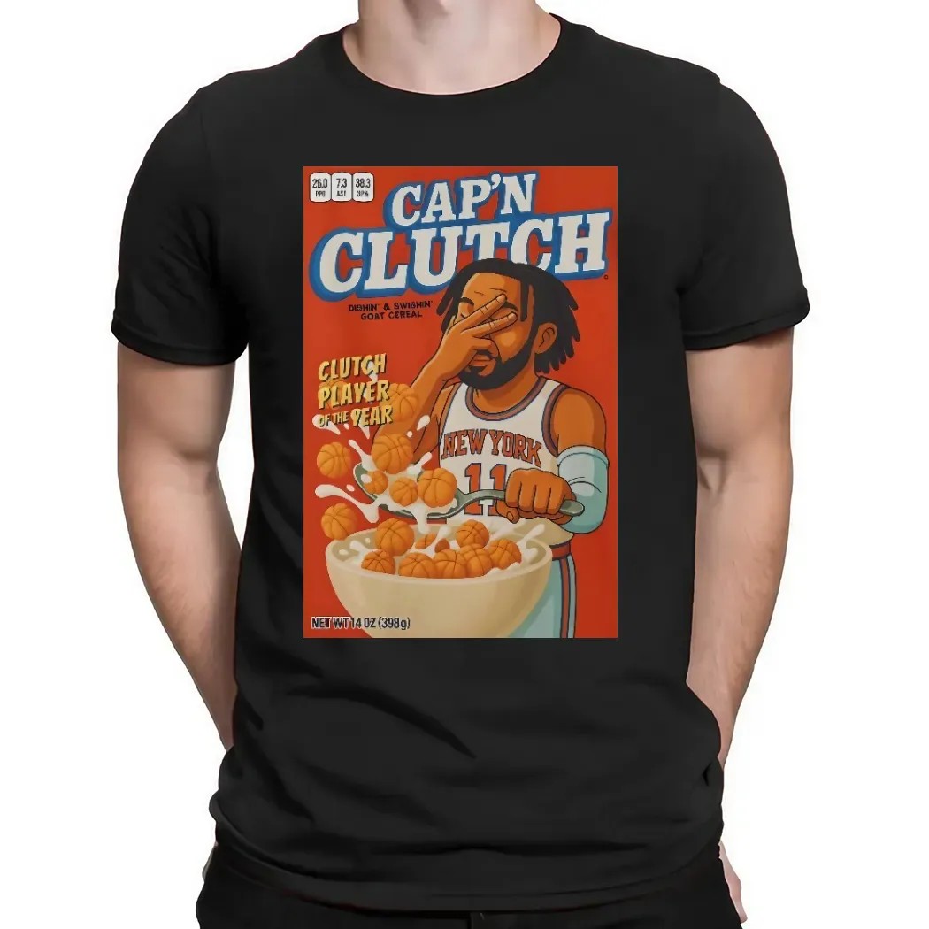 Jalen Brunson Knicks Captain Cap'n Clutch Player Of The Year T Shirt
