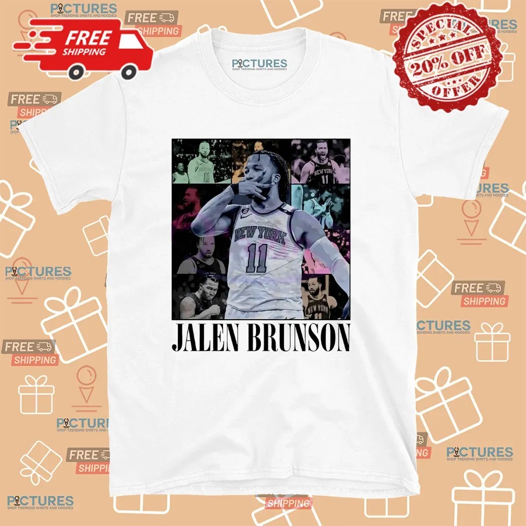 Jalen Brunson New York Basketball The Eras Vintage Bootleg 90s T Shirt