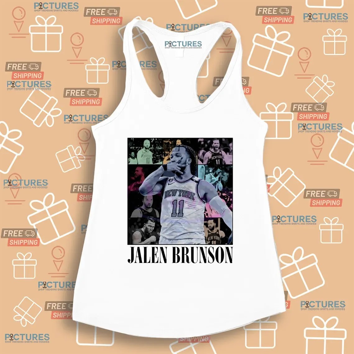 Jalen Brunson New York Basketball The Eras Vintage Bootleg 90s T Shirt