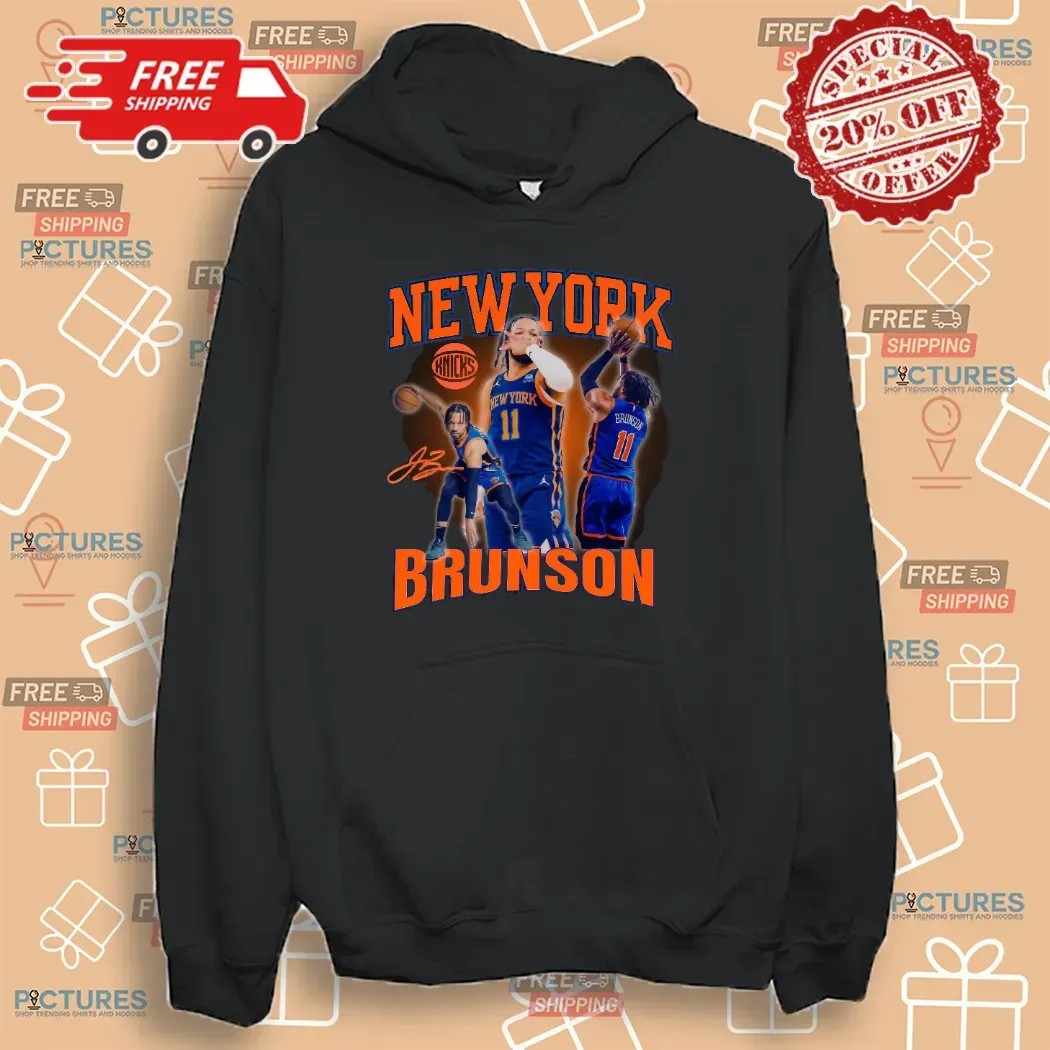Jalen Brunson New York Knicks NBA Graphic Signature Vintage Bootleg T Shirt