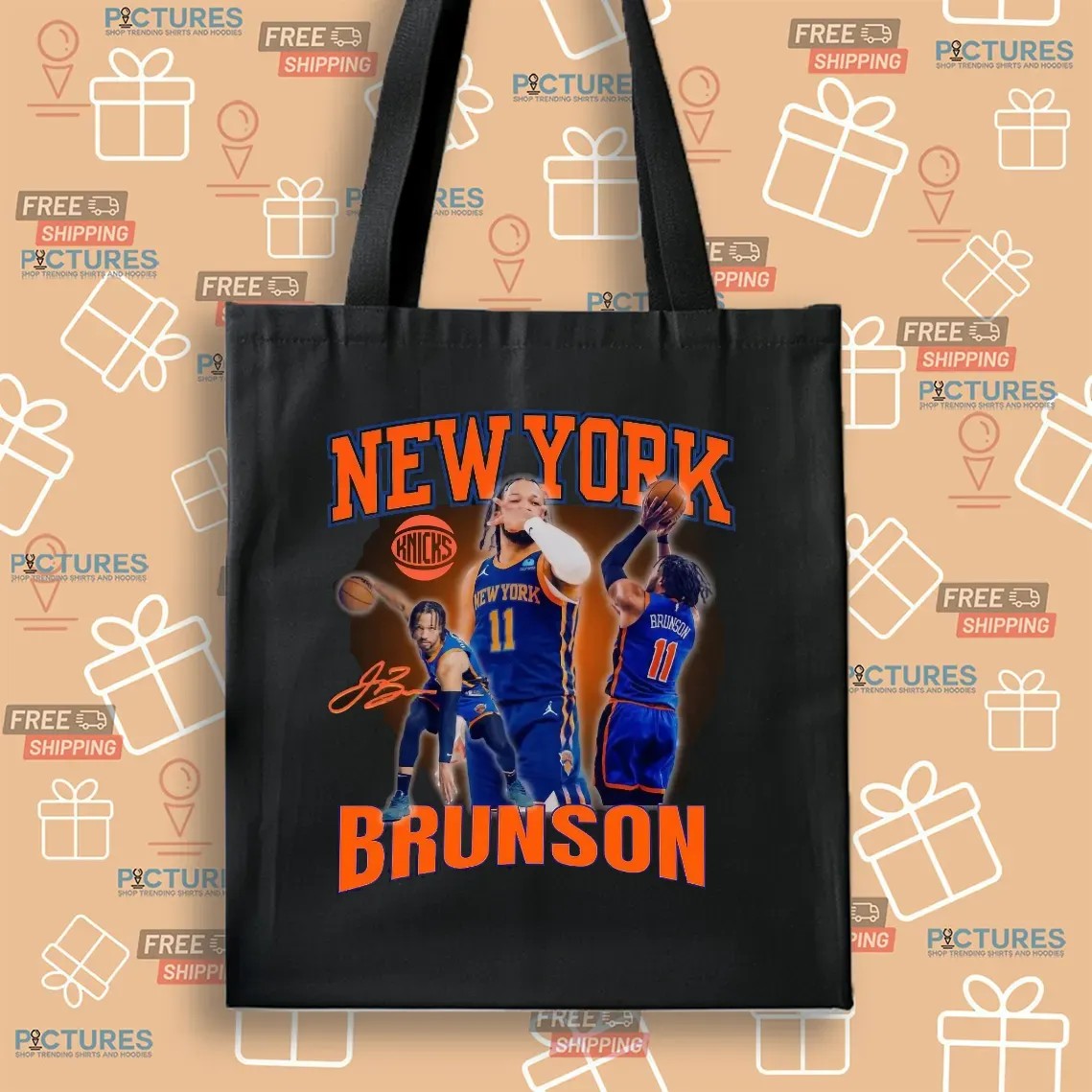 Jalen Brunson New York Knicks NBA Graphic Signature Vintage Bootleg T Shirt