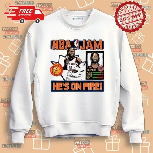 Jalen Brunson New York Knicks NBA Jam He’s On Fire Shirt