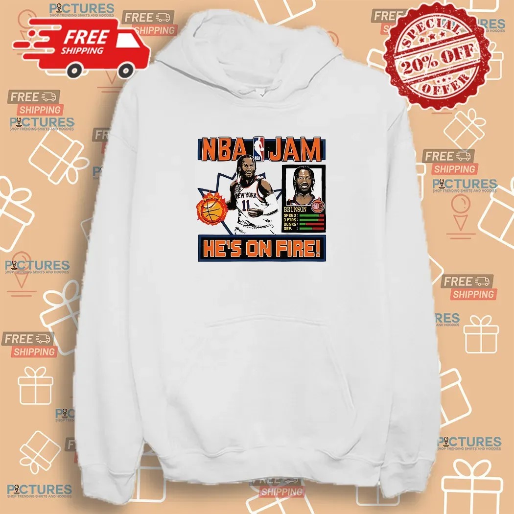 Jalen Brunson New York Knicks NBA Jam He’s On Fire Shirt
