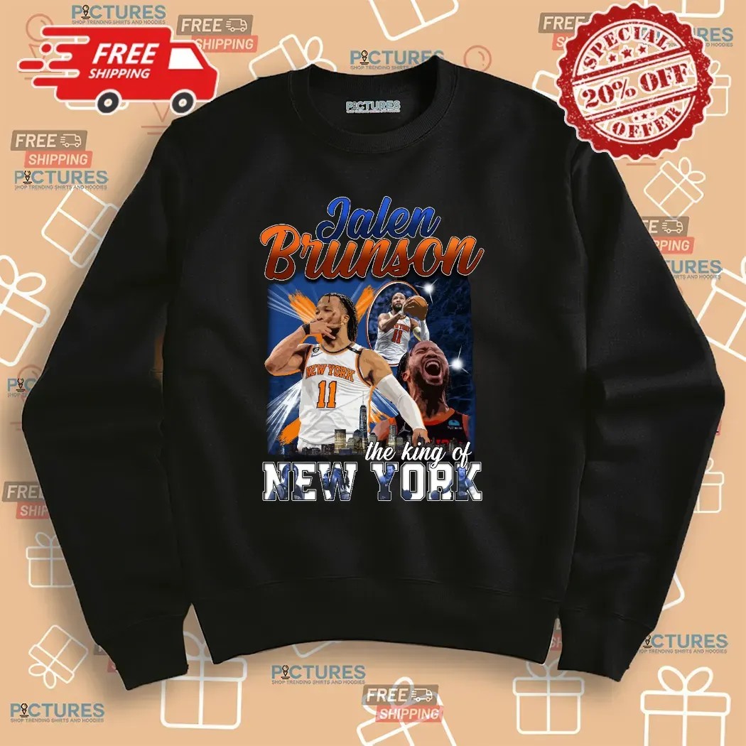Jalen Brunson The King Of New York Knicks 2025 Basketball Champs Vintage Bootleg T Shirt