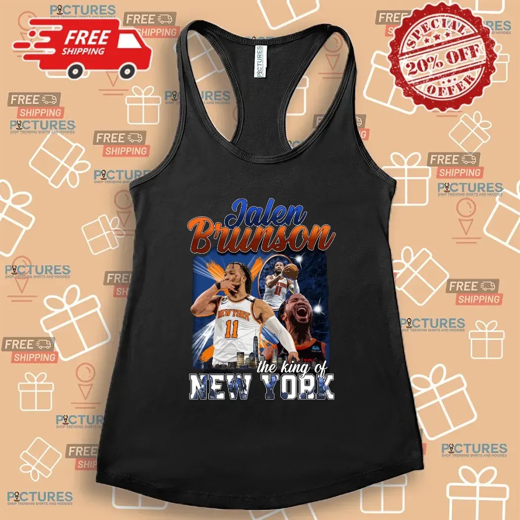 Jalen Brunson The King Of New York Knicks 2025 Basketball Champs Vintage Bootleg T Shirt