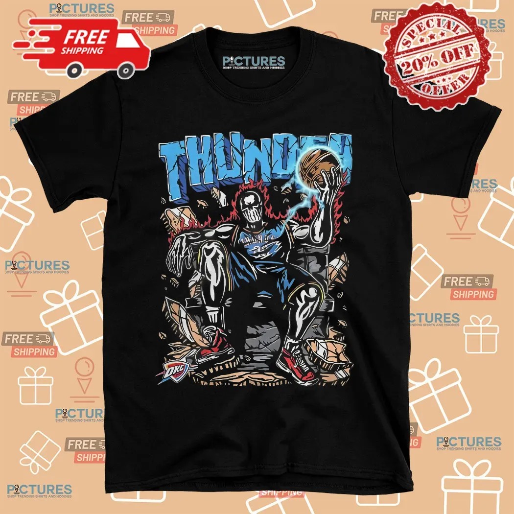 Jalen Williams Oklahoma City Thunder Throne Warren Lotas Skeleton Shirt