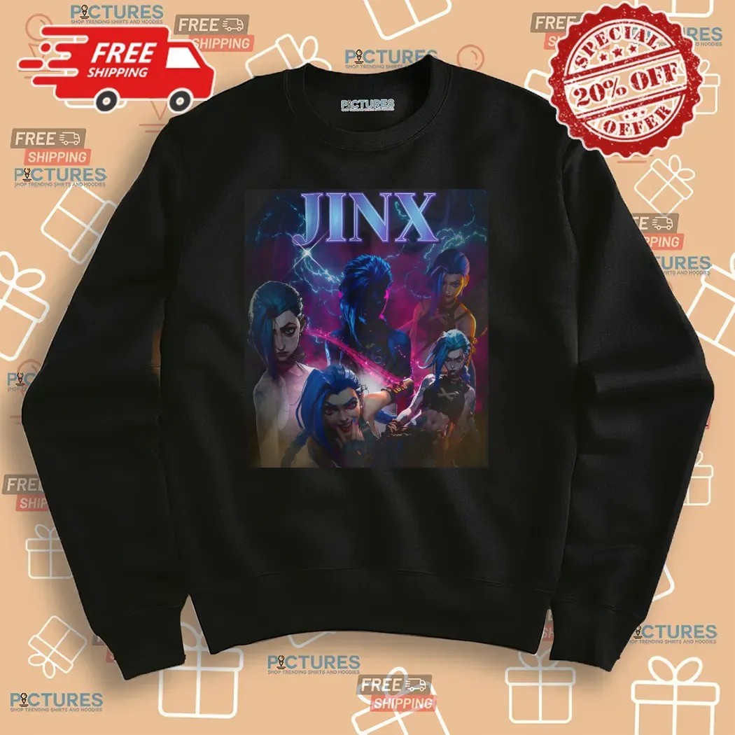 Jinx Arcane League of Legends Vintage Bootleg T Shirt Jinx Arcane League of Legends Vintage Bootleg T Shirt
