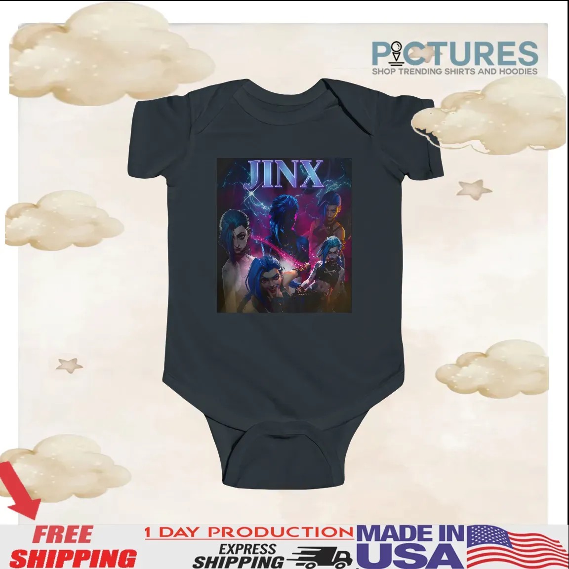 Jinx Arcane League of Legends Vintage Bootleg T Shirt Jinx Arcane League of Legends Vintage Bootleg T Shirt