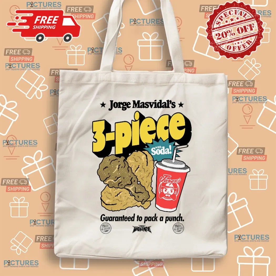 Jorge Masvidal's 3 Piece With Soda Guaranteed To Pack A Punch T Shirt