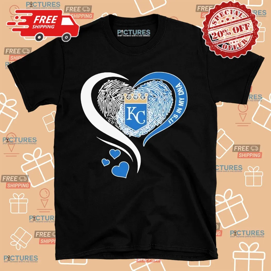 Kansas City Royals Baseball It's In My DNA Heart Shirt