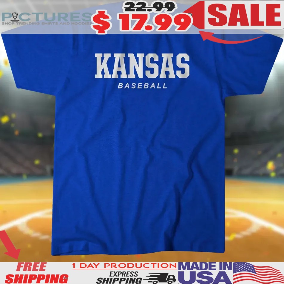 Kansas Jayhawks Baseball Logo Stack T Shirt
