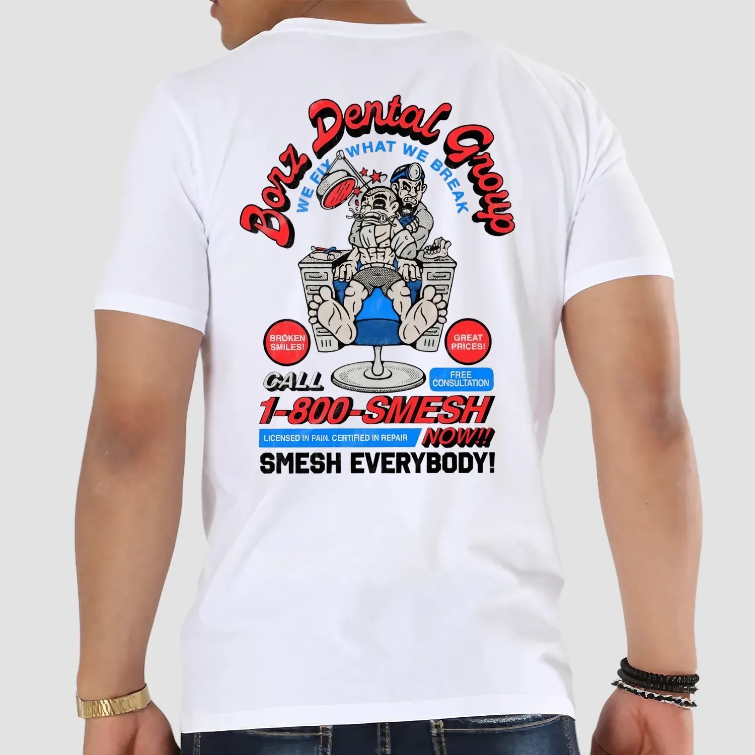Khamzat Chimaev Borz Dental Group We Fix What We Break Smesh Everybody Call Now T Shirt
