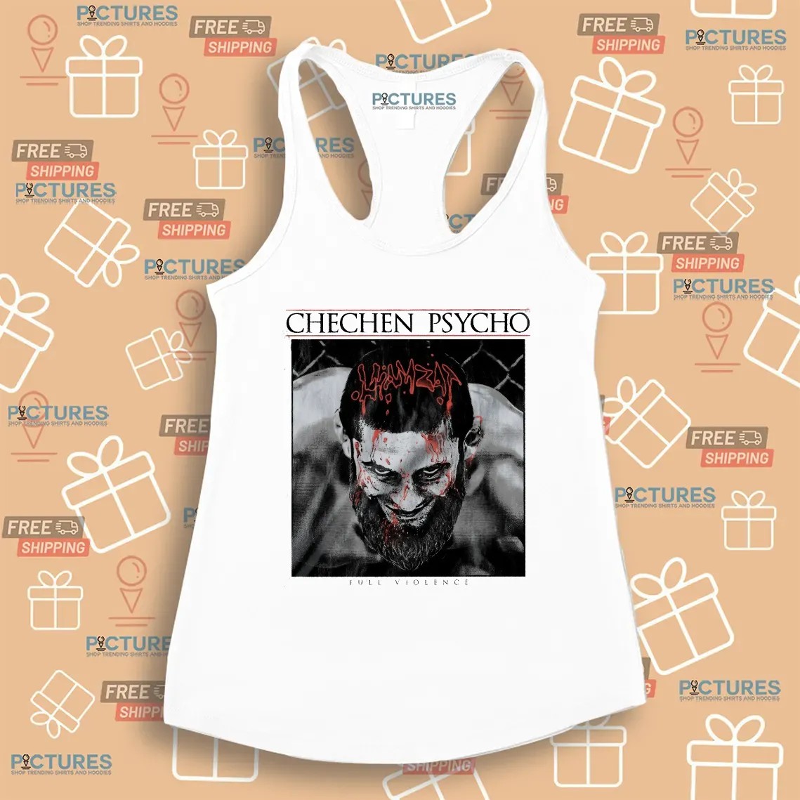 Khamzat Chimaev Mma Fighter Scary Look Deathcore Aesthetic T Shirt