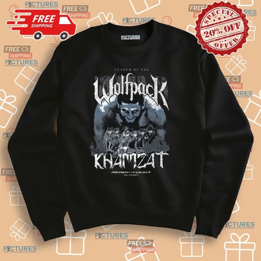 Khamzat Chimaev Scary Look Leader Of The Wolfpack Ready To Hunt T Shirt