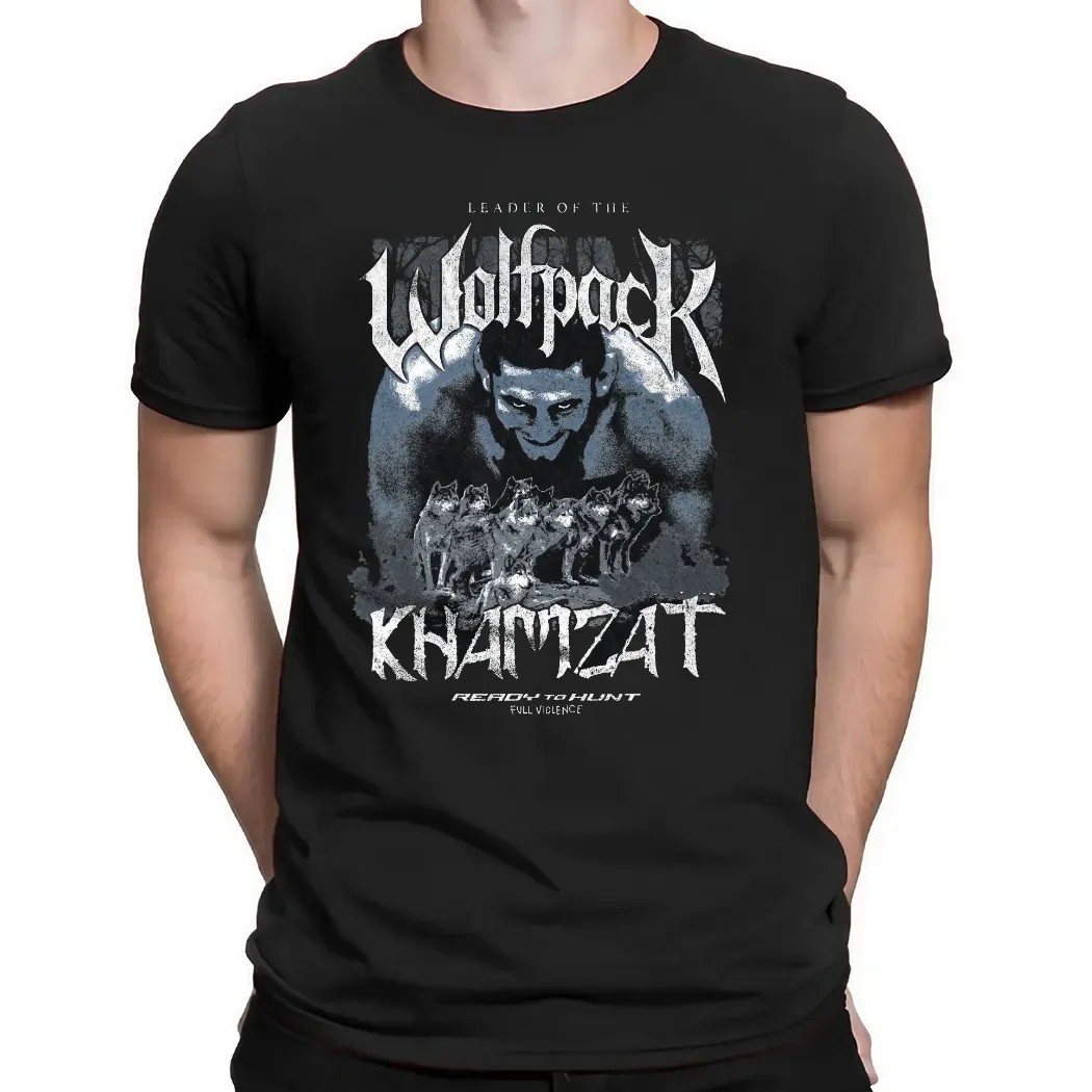 Khamzat Chimaev Scary Look Leader Of The Wolfpack Ready To Hunt T Shirt