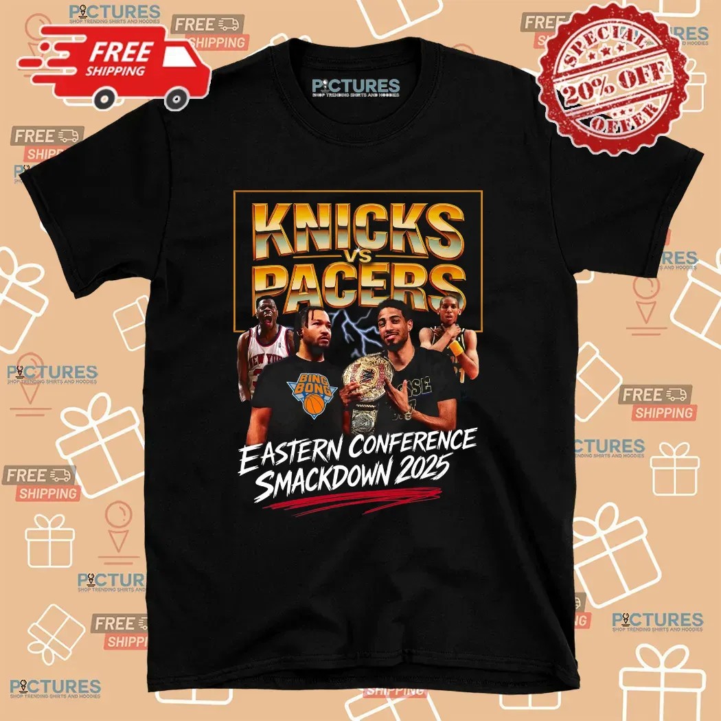 Knicks Vs Pacers Eastern Conference Smackdown 2025 Vintage Bootleg T Shirt