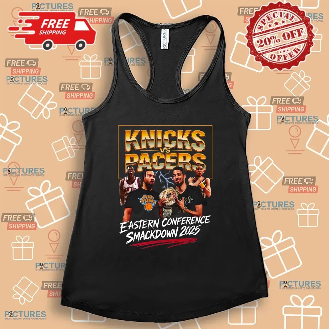Knicks Vs Pacers Eastern Conference Smackdown 2025 Vintage Bootleg T Shirt Knicks Vs Pacers Eastern Conference Smackdown 2025 Vintage Bootleg T Shirt