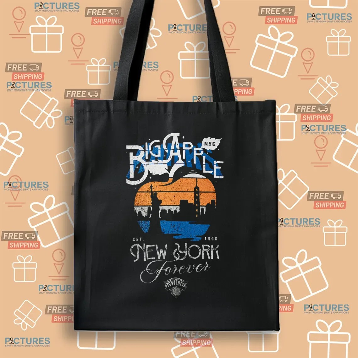 Knicks York Knicks Big Apple Est. 1946 Band T Shirt