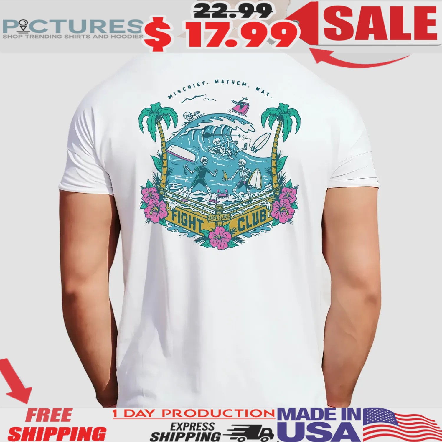 Kooks Fight Club Mischief Mayhem Wax T Shirt