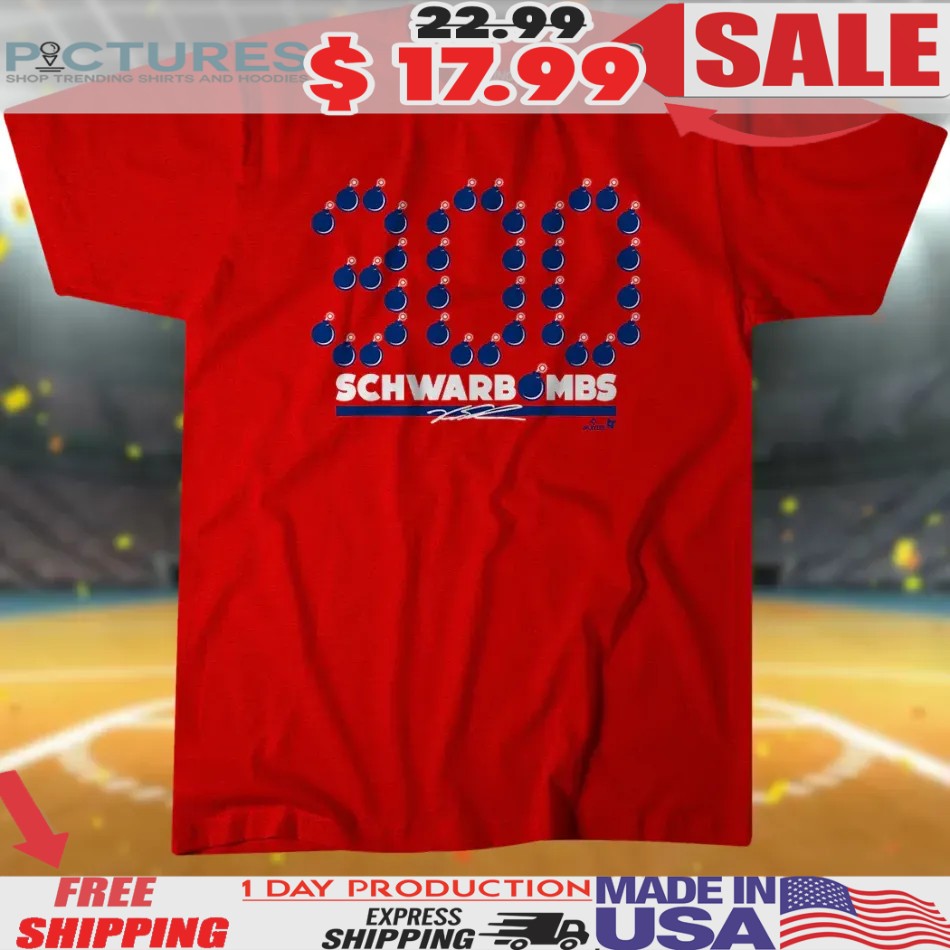 Kyle Schwarber Philadelphia Phillies 300 Schwarbombs Signature T Shirt