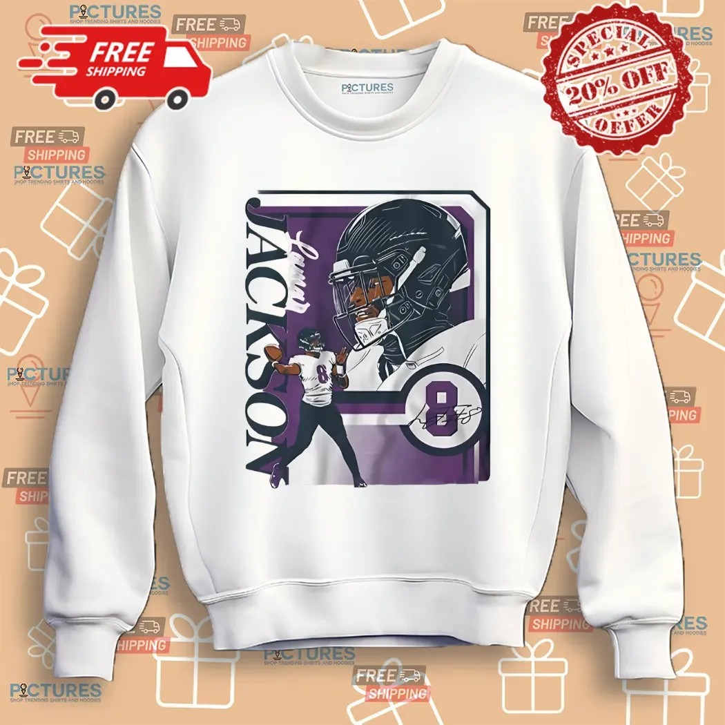 Lamar Jackson 8 Baltimore Ravens Football Collage Frame Signature Shirt
