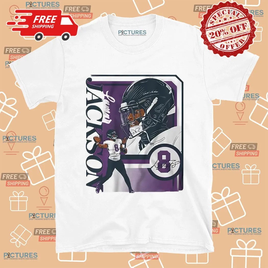Lamar Jackson 8 Baltimore Ravens Football Collage Frame Signature Shirt