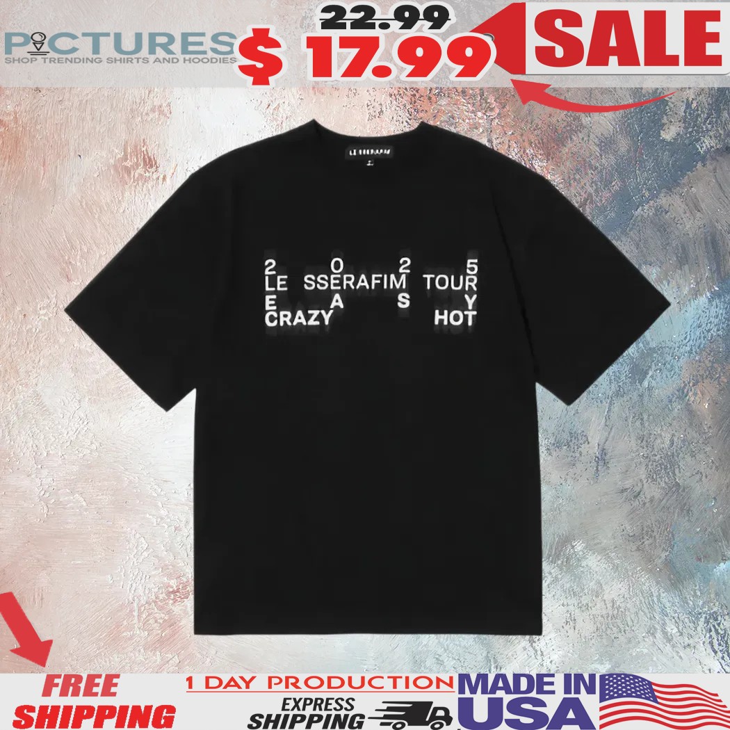 LE SSERAFIM] 2025 TOUR : EASY CRAZY HOT : S/S T-Shirt (Black