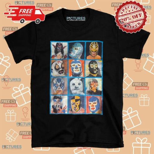 Lucha Libre Huracán Ramírez Legends Collage T Shirt
