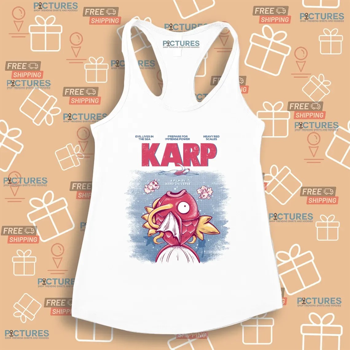 Magikarp Pokémon Karp A Film By Nerd Universe Style Jaws T Shirt