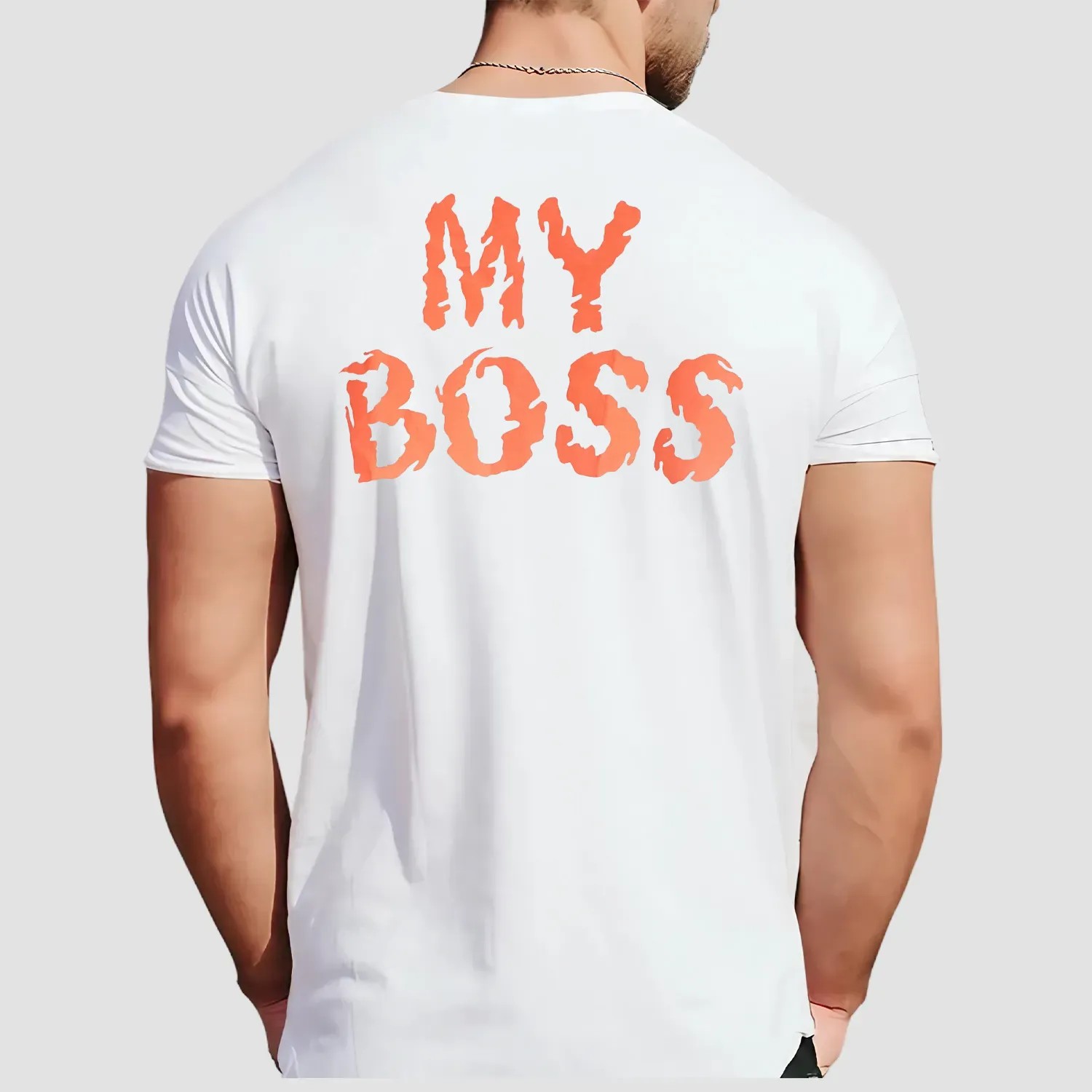 Matthew Gray Gubler Wearing My Excuse Is My Boss Griffin Art Rock N Roll 90s T Shirt Back