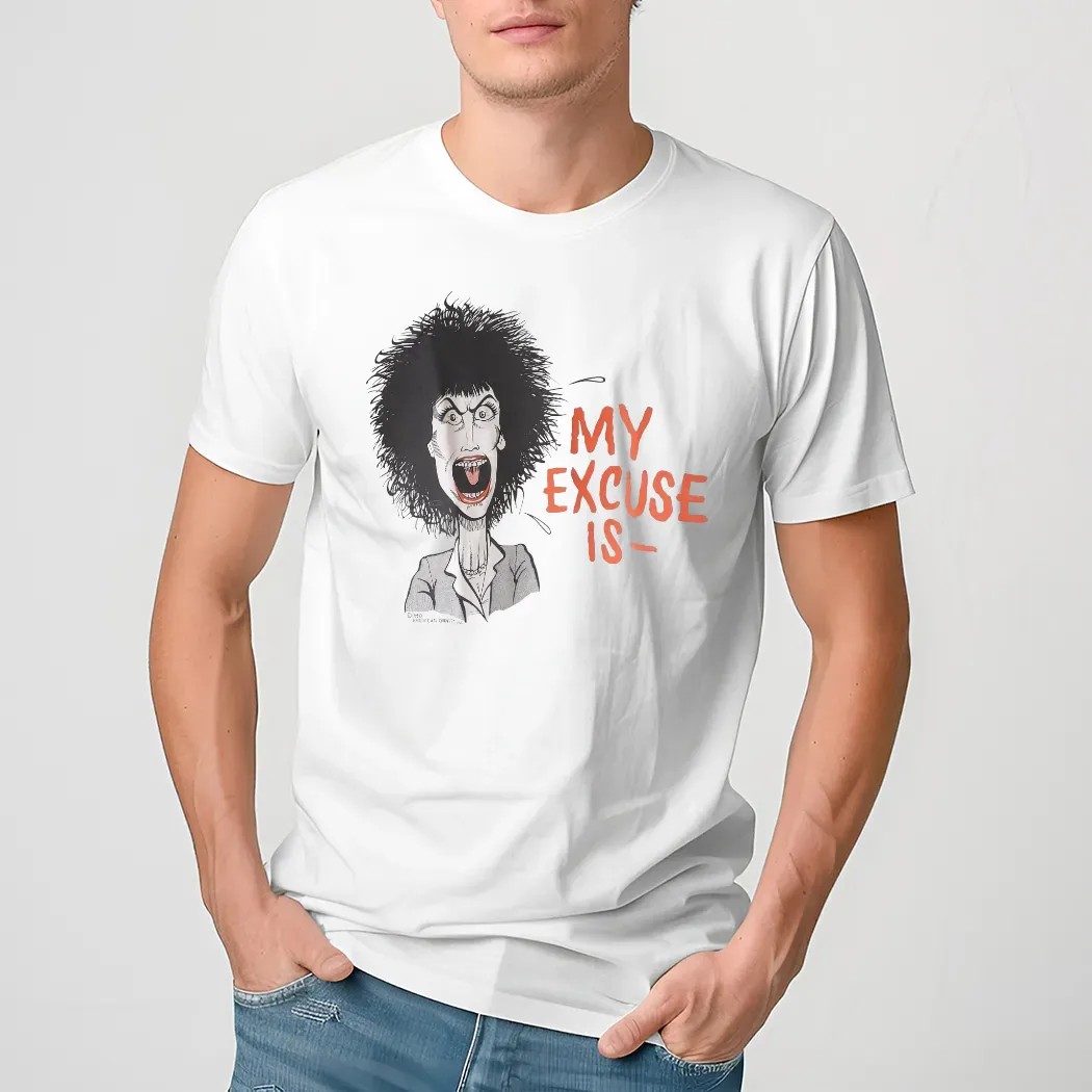 Matthew Gray Gubler Wearing My Excuse Is My Boss Griffin Art Rock N Roll 90s T Shirt