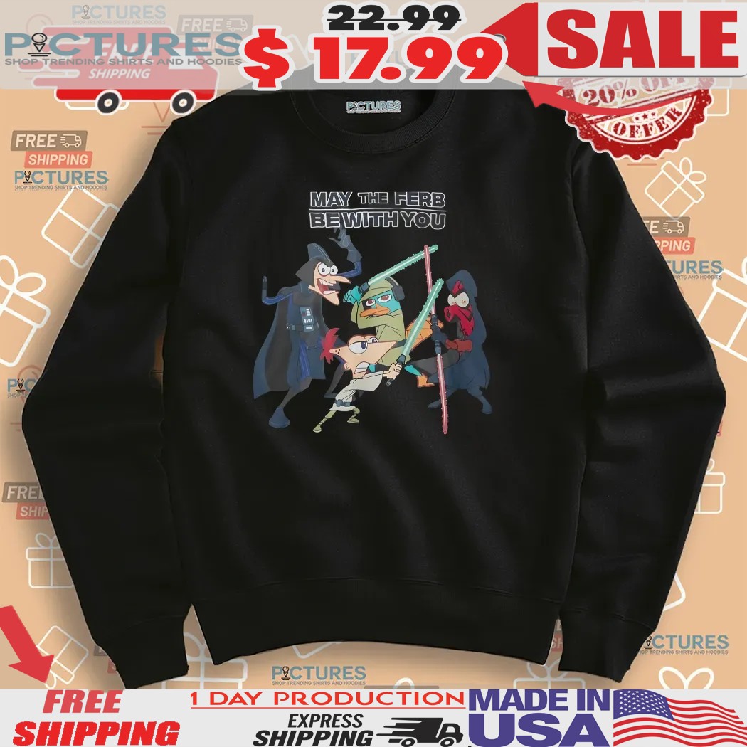 May The Ferb Be With You Disney Phineas & Ferb X Star Wars Characters Group Shirt