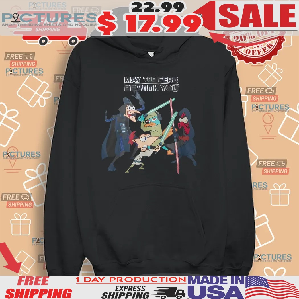 May The Ferb Be With You Disney Phineas & Ferb X Star Wars Characters Group Shirt