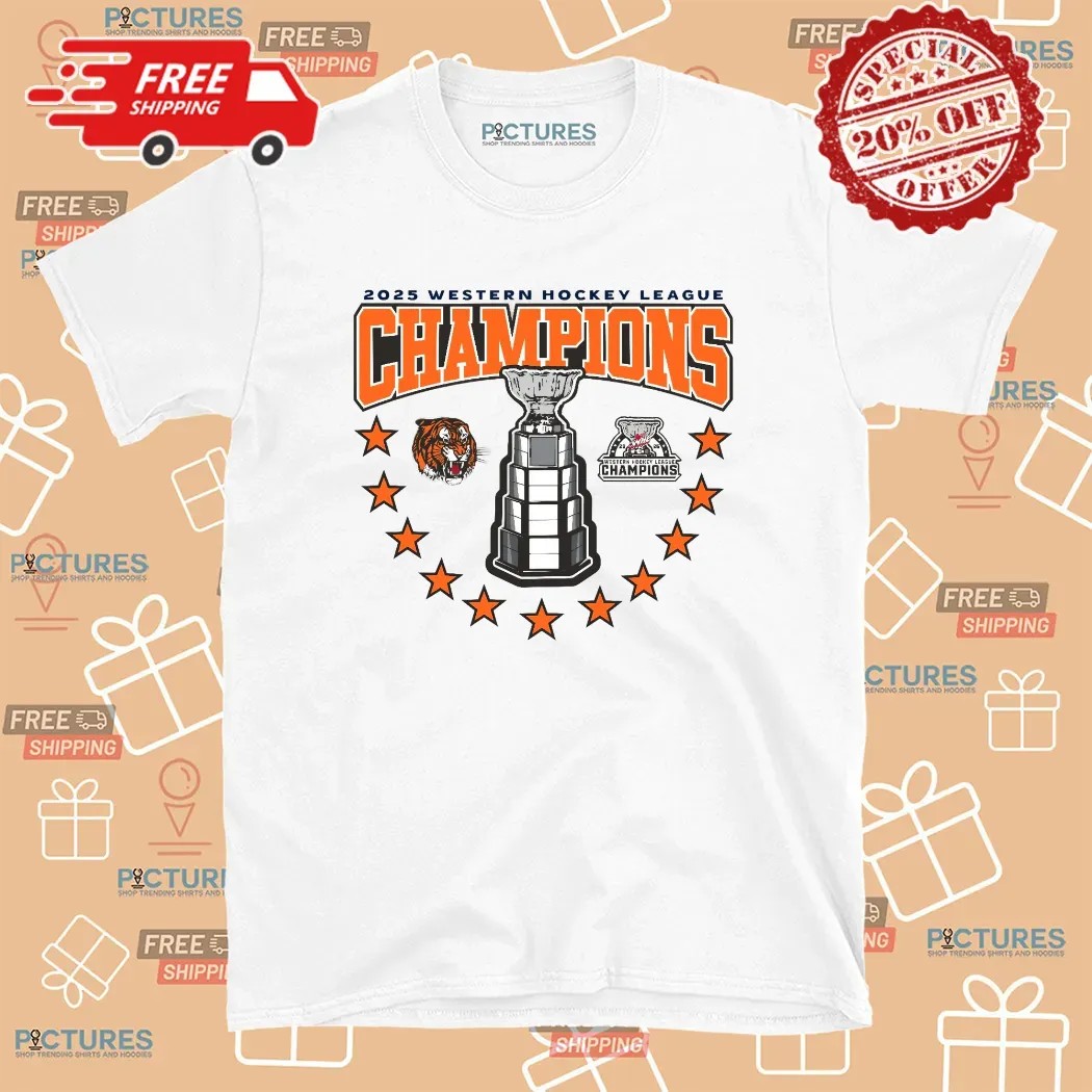 Medicine Hat Tigers 2025 Western Hockey League Champions Cup T Shirt