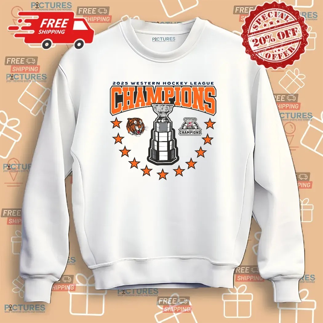 Medicine Hat Tigers 2025 Western Hockey League Champions Cup T Shirt