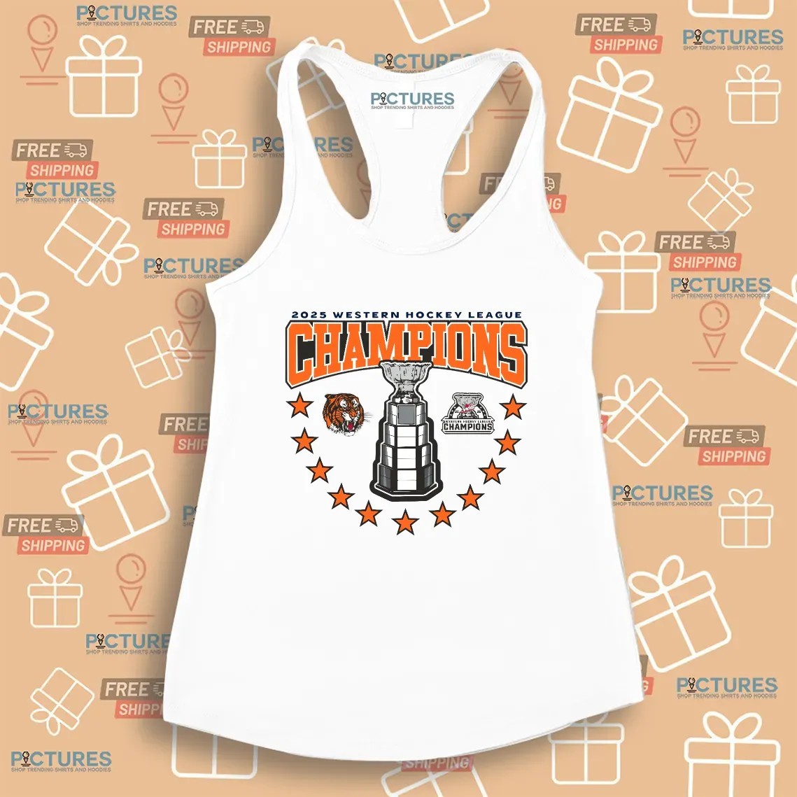 Medicine Hat Tigers 2025 Western Hockey League Champions Cup T Shirt
