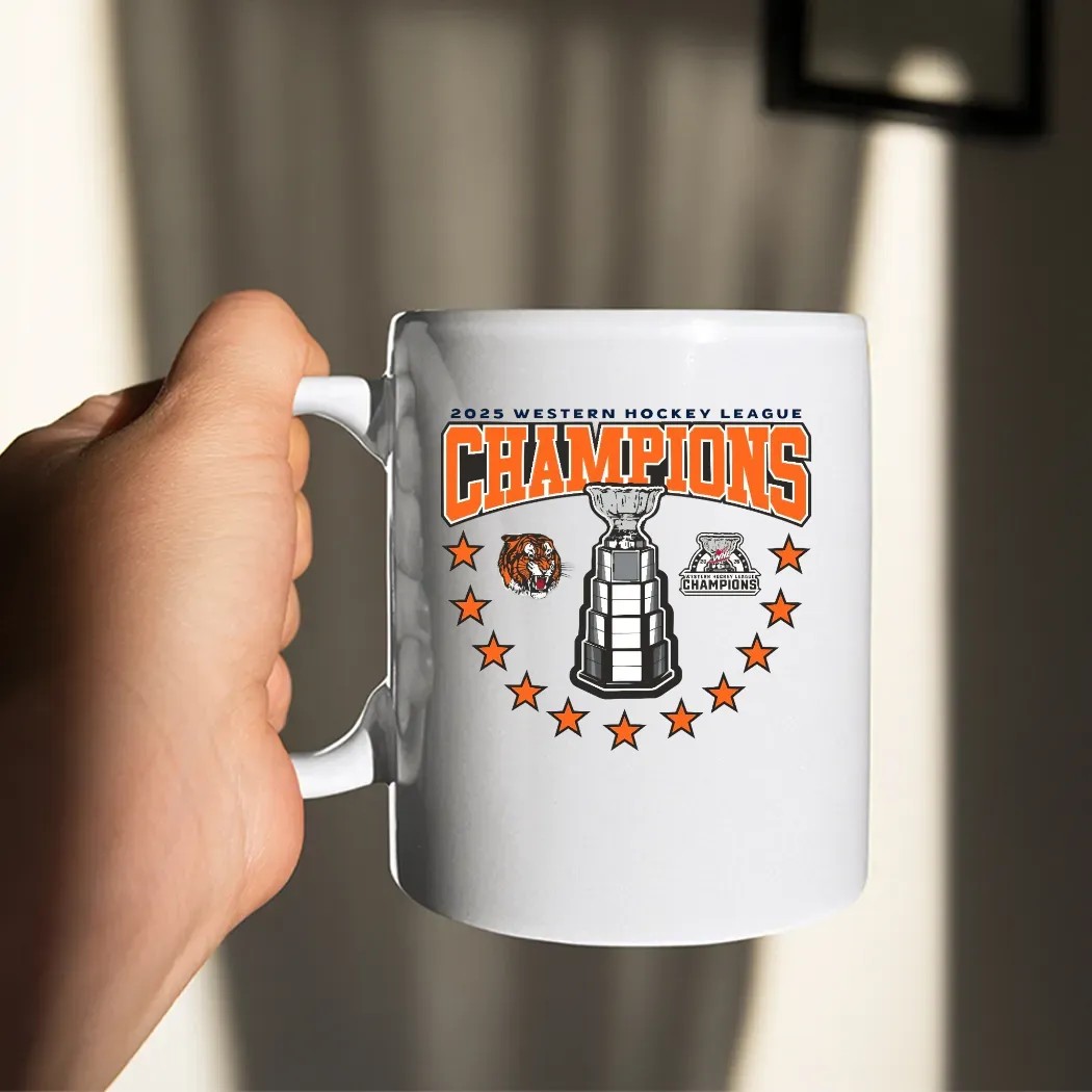 Medicine Hat Tigers 2025 Western Hockey League Champions Cup T Shirt