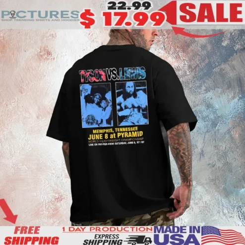 Tyson Vs Lewis Rumble on The River Memphis Tennessee June 8 At Pyramid World Heavyweight Championship T Shirt