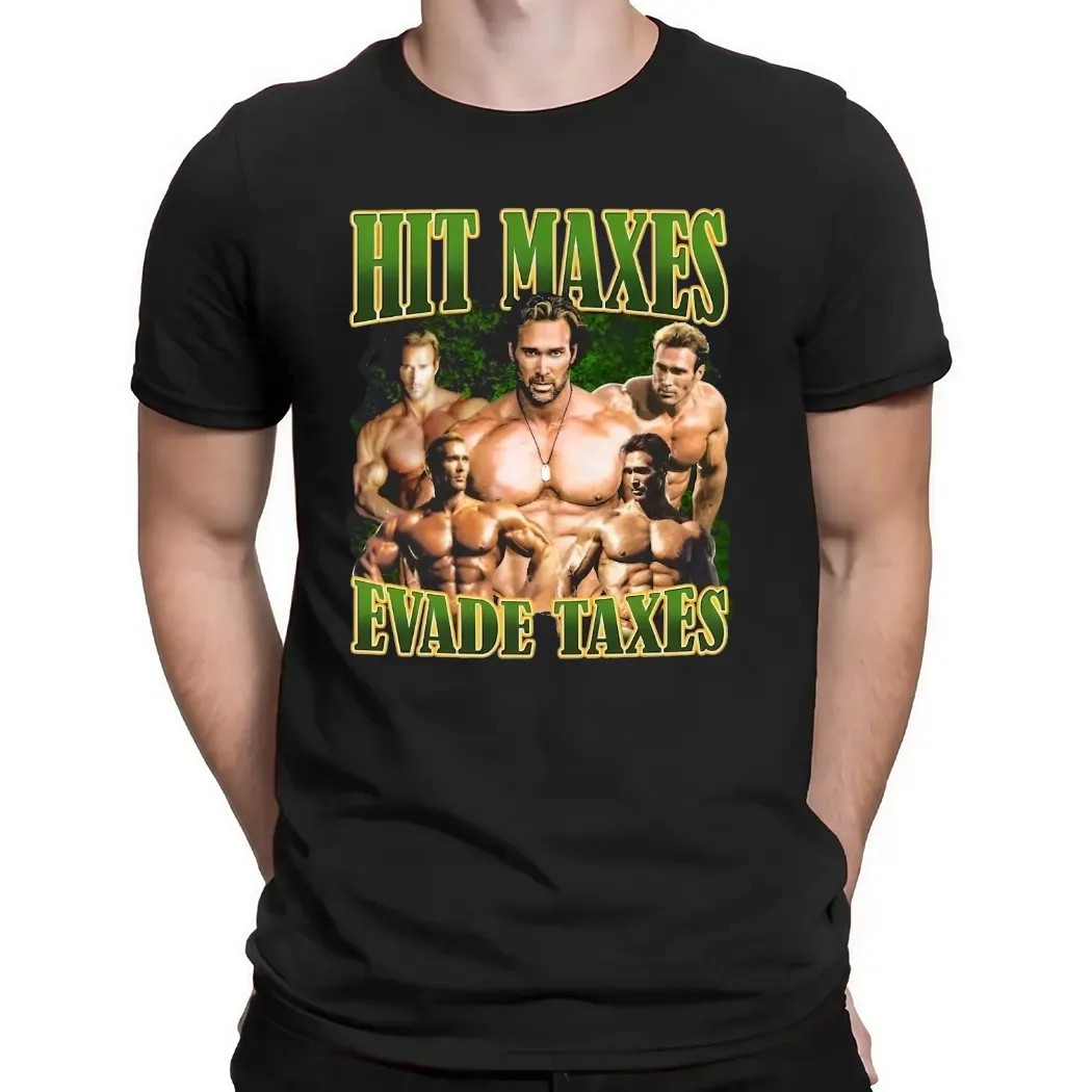 Mike O’hearn Hit Maxes Evade Taxes Vintage Bootleg T Shirt