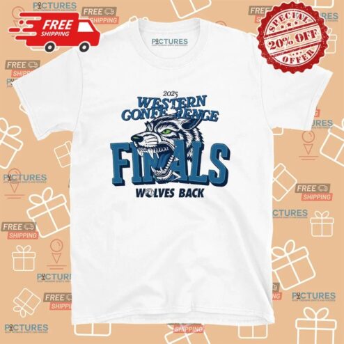 Minnesota Timberwolves 2025 Western Conference Finals Wolves Back T Shirt